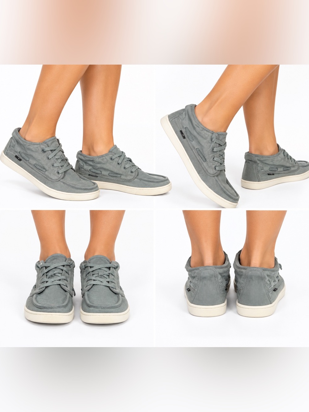 Sanuk Size 8.5 Olive Green Women's Casual Lace-Up High Top Sneakers
